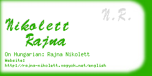 nikolett rajna business card